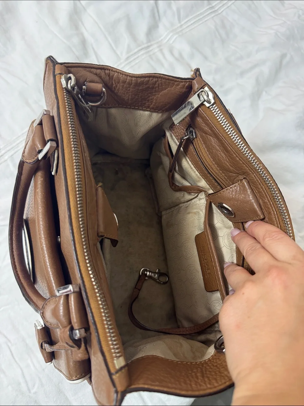 Michael Kors structured pebbled